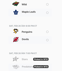 NHL Stanley Cup Playoff Bracket Pick Sheet